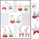Christmas Tree Decoration Xmas Hanging Wooden Ornaments  Snowman/Elk/Angel