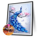 5D DIY Full Drill Diamond Painting Blue Peafowl Cross Stitch Embroidery Kit