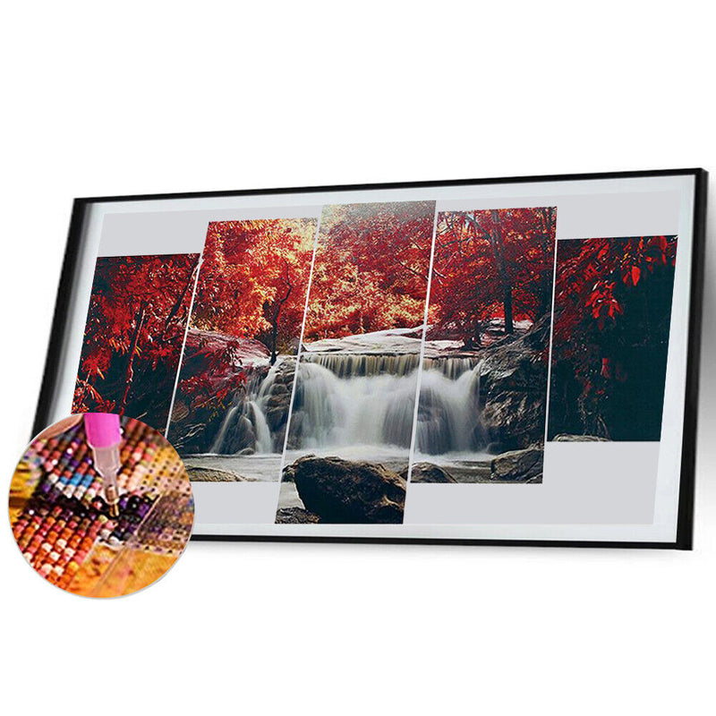 Landscape 5D DIY Full Drill Diamond Painting 5-pictures Combination Kits