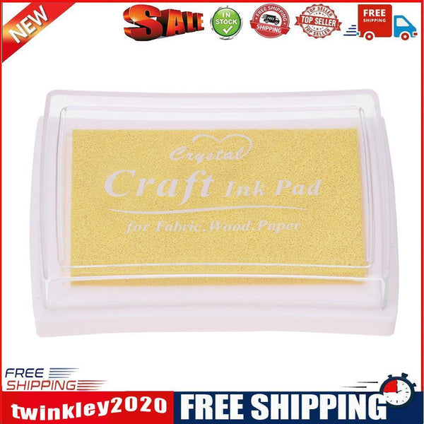 Inkpad DIY Home Stamp Ink Pad Scrapbooking Printing Stationery(Yellow)