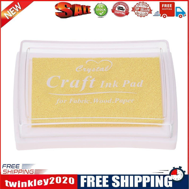 Inkpad DIY Home Stamp Ink Pad Scrapbooking Printing Stationery(Yellow)
