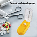 Rectangular Medicine Splitter Box Pill Dispenser Storage Case Tablets Cutter