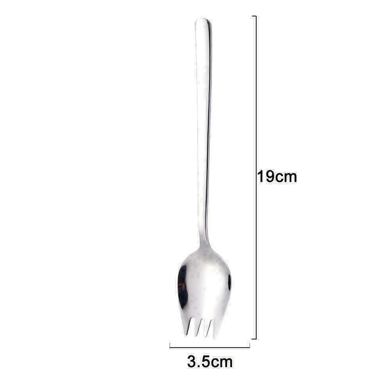 2 In 1 Spork Soup Tableware Set Salad Noodle Cutlery Hot J4M9 Tool Fork C2V9