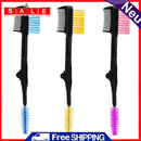 3x Double-Ended Eyebrow Eyelash Brushes with Safe Round Comb Teeth Cosmetic Tool