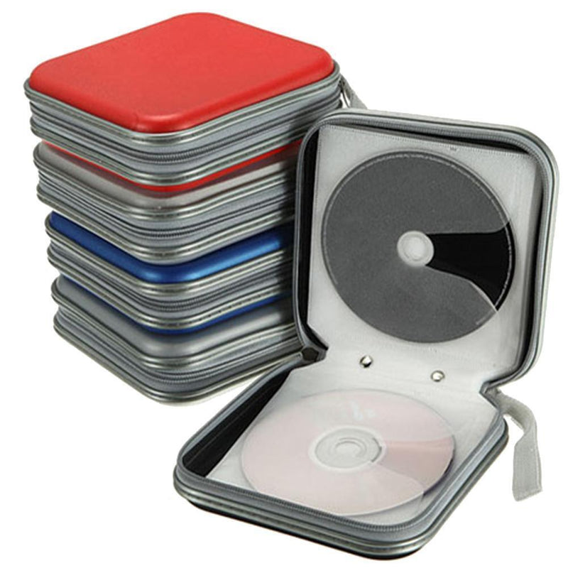 40pcs Capacity Disc CD DVD Wallet Storage Organizer Case Holder(Red)