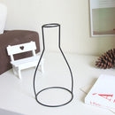 Nordic Retro Iron Line Flower Vase Metal Plant Holder Flowerpot Decor (A)