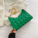 Women Zipper Lattice Crossbody Bag Female Solid Color Small Designer Clutch