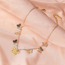 Fashion Butterfly Pendant Choker Statement Metal Chain Necklace Women Jewelry