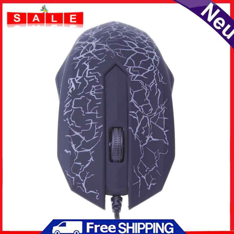 Cable USB Interface 3 Button 2400DPI Optical Color Backlight