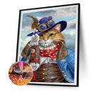 5D DIY Partial Drill Special Shape Cat Rhinestone Diamond Drawing for Bedro