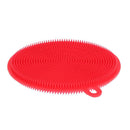 Silicone Dish Bowl Cleaning Brushes Scouring Pad Pot Pan Wash Brushes Red
