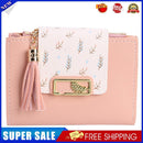 Tassel Women Short Wallet Leather Clutch Card Bag Female Purse (Light Pink)
