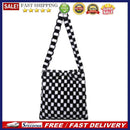 Casual Plaid Pattern Plush Top-handle Pouch Women Street Shopping Messenger Bags