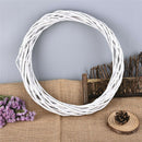 Decorations White Wreath Christmas Rattan Ring Garland Hanging Wreath Wicker
