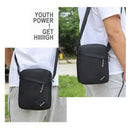 Men Retro Oxford Spinning Shoulder Bag Sports Outdoor Small Handbag (Black)