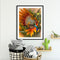 Hand Painted DIY Hummingbird Sunflower Oil Canvas Paint By Numbers Drawing