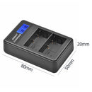 BP-511/511A LCD Display 2A Dual Port USB Battery Charger for Canon Camera