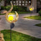 Solar LED Sun Moon Flame Light Retro Iron Landscape Lawn Lamps (B)(Yellow) Newly