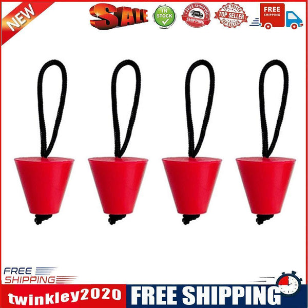 4x Kayak Canoe Boat Scupper Plugs Marine Dinghy Drain Holes Stopper (Red)