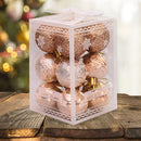 12pcs Christmas Decorative Ball Tree Pendant Balls Ornaments (Champagne) Newly