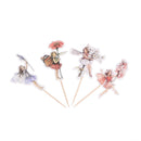 Craft Flower Theme Fairy Girls Cake Topper Angel Sticks Cupcake Decoration