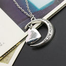 Chain Women Fashion Moon&Heart Pendant Necklace Friendship Jewelry "I Love You"