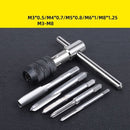 Drill Bit Tap Drill Wrench Screw Thread Taps T-Wrench Reamer Hand Tap Set