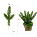 Artificial Flowers Christmas Pine Branches Plastic Leaves Decors Party Tree P7X9