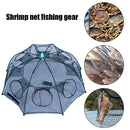6/8 Holes Fishing Net Shrimp Cage Nylon Foldable Fish Cast Trap (8 Holes) Newly