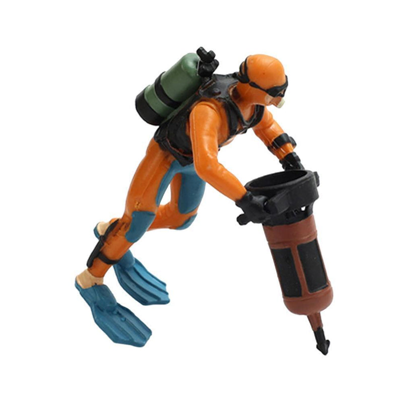 Diver Fish Tank Ornaments Aquarium Landscape Decoration (Blue Long Leg)