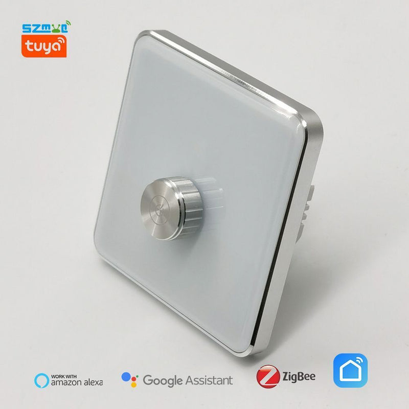 Dimmers White 220W App Control ZigBee3.0 Tuya Knob Rotation Smart Dimmer Switch