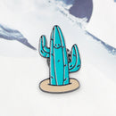 Cartoon Brooches Enamel Badge Shirt Coat Jacket Lapel Pins Gifts (Cactus) Newly