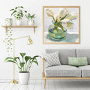 Flower in Glass Vase Oil Paint By Number Kit DIY Acrylic Painting on Canvas