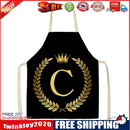 Crown C Linen Apron Waterproof Kitchen Cooking Bibs Sleeveless (82X68CM)