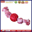Dog Double Knot Ball Cotton Rope Chews Tooth Cleaning Interactive Training Ba