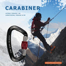 25KN Rock Climbing Carabiner D-Shaped Locking Screwgate Carabiner Hot-Forged
