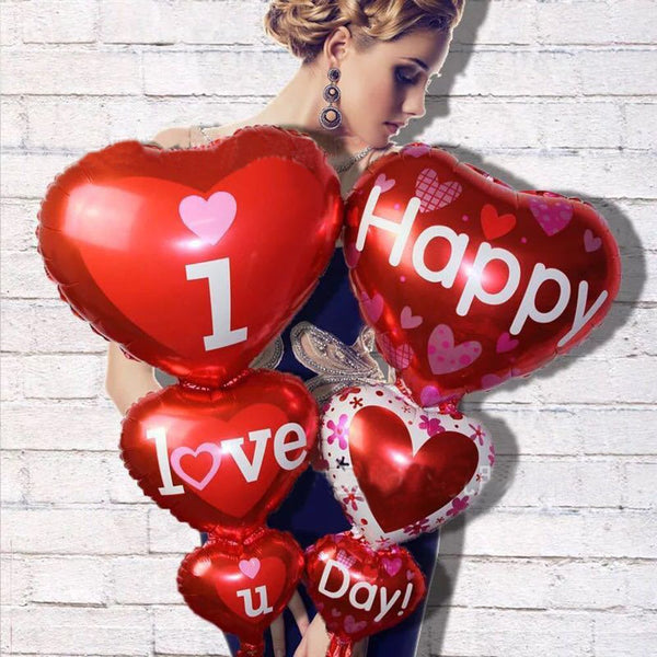 Wedding Favors Valentine's Day Aluminum Foil Balloon I LOVE YOU String of Heart