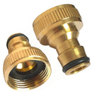 3/4" Threaded Brass Tap Adaptor Garden Water Hose Quick Connector  Pipe D5 hot.