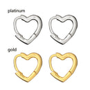 Jewelry Small Women Heart Shaped S925 Studs Hoop Earrings Hypoallergenic