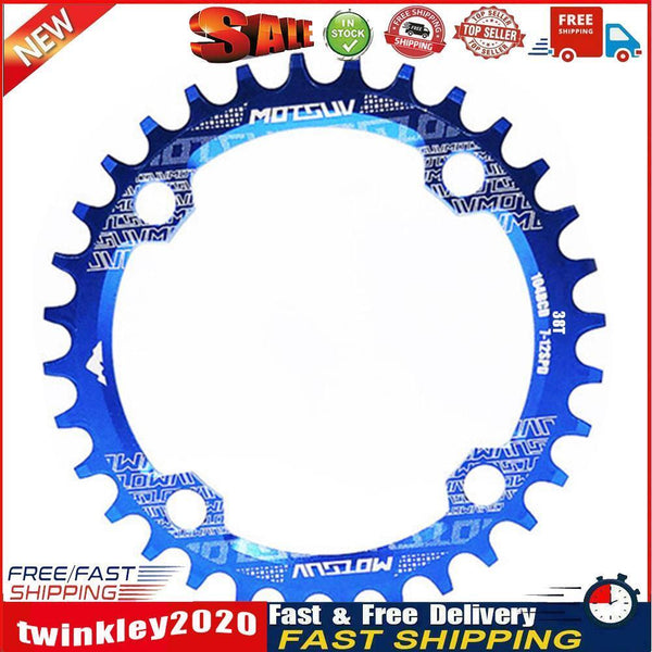 Bicycle 104BCD Crank Chainring Chainwheel MTB Bike Crankset (38T Blue) Newly