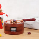 Retro Seal Wax Stove Wood Structure Wax Stick Melting Glue Stove Pot Seal Stamp