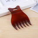 Men Salon Large Tooth Hairdressing Comb Plastic Styling Comb (Glossy Brown)