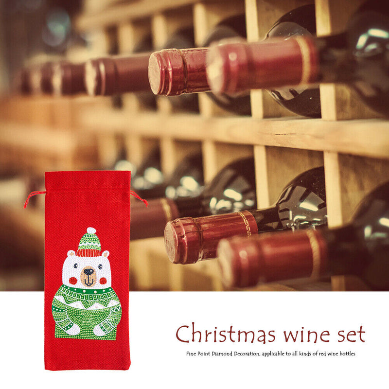 DIY Special Drill Diamond Painting Christmas Wine Bottle Covers (TB002A) Newly