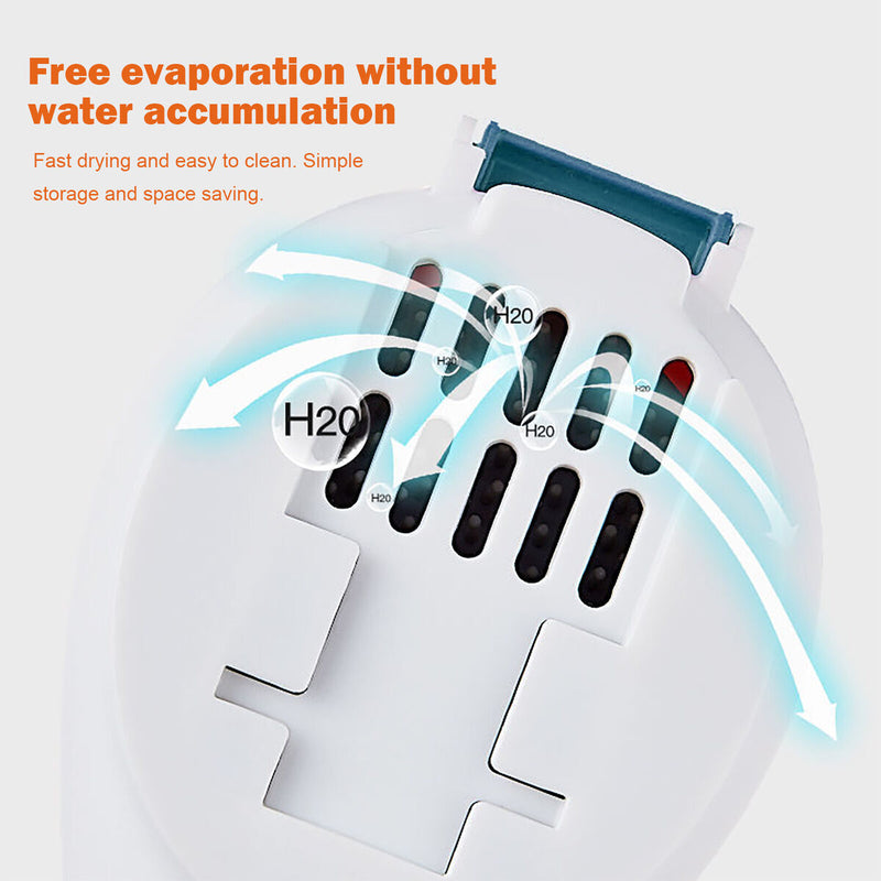 Toilet Brush with Holder Set Auto Wall-Mounted Deep-Cleaning (Dark Green)