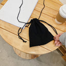 Fashion Corduroy Drawstring Bag Women Phone Purse Shoulder Messenger Mini Clutch