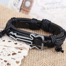 5pcs Trendy Guitar Shape Girl Boy Braid Bracelet String Band Bangle Black