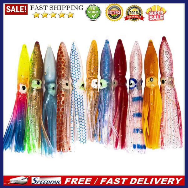 10pcs 8cm Squid Skirts Bionic Fishing Lures Artificial Soft Bait Fishing Ta