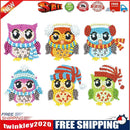 6pcs Adhesive Stickers Owls DIY Round Diamond Decor DIY Mosaic Painting Kit