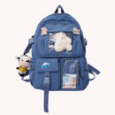 Cute Casual Oxford Shoulder Backpack Large Capacity Student School Bags for Girl