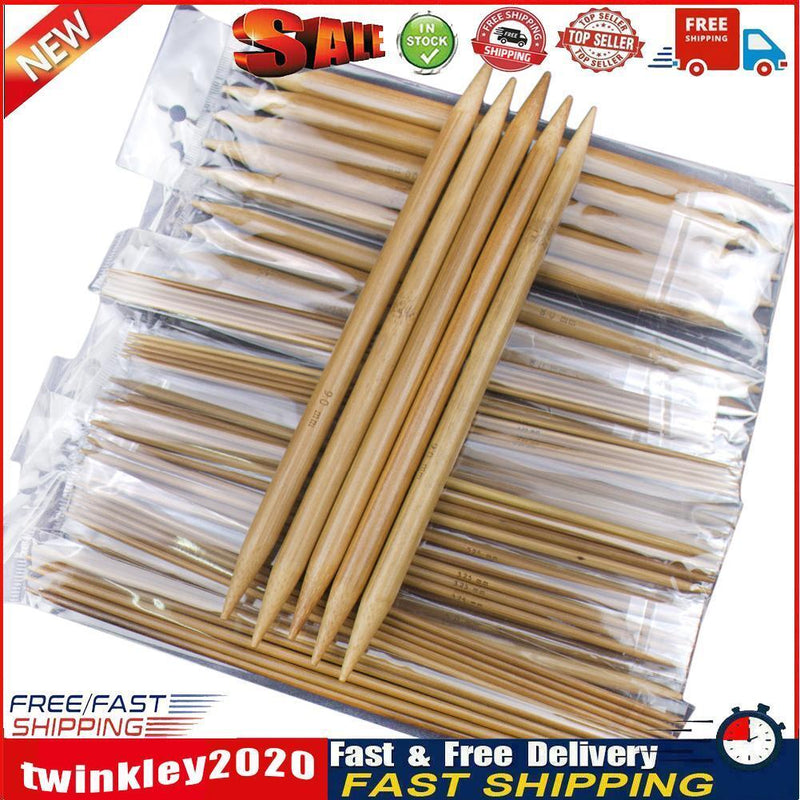 75pcs Bamboo Knitting Needles Crochet Hooks Sweater Knit Weave Tool Set Newly